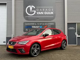SEAT Ibiza 1.0 110PK EcoTSI FR Automaat Clima,Cruise,CarPlay,Keyless,Leder/Alcantara,Led,DAB,Pdc,FrontAssist,Isofix,GetintGlas,