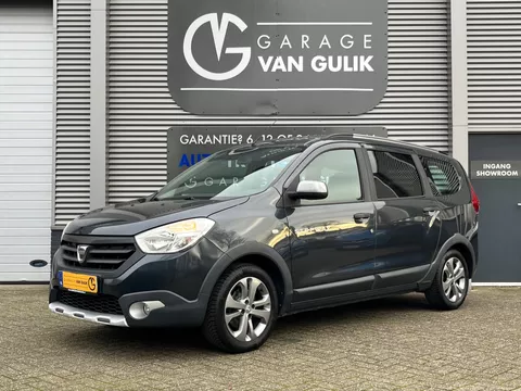 Dacia Lodgy 1.2 TCe Stepway 116PK 7Pers,Navi,Airco,Cruise,Isofix,Bluetooth,ElektrRamen+Spiegels,Lmv,Dakrail,Usb,Multi-Stuur.