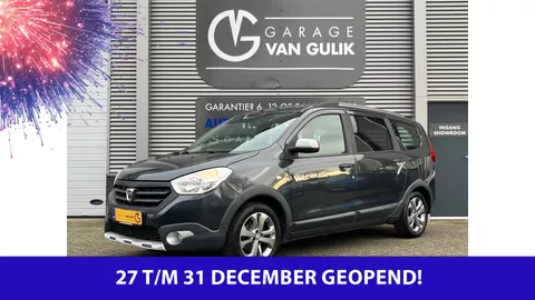 Dacia Lodgy 1.2 TCe Stepway 116PK 7Pers,Navi,Airco,Cruise,Isofix,Bluetooth,ElektrRamen+Spiegels,Lmv,Dakrail,Usb,Multi-Stuur.