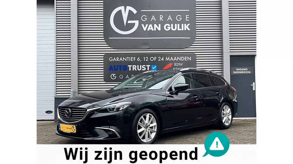 Mazda 6 Sportbreak 2.5 SkyActiv-G GT-M 192PK Automaat,Trekhaak,Panodak,Navi,Clima,Cruise,Carplay,ElektrRamen+Spiegels,Camera,Lmv.
