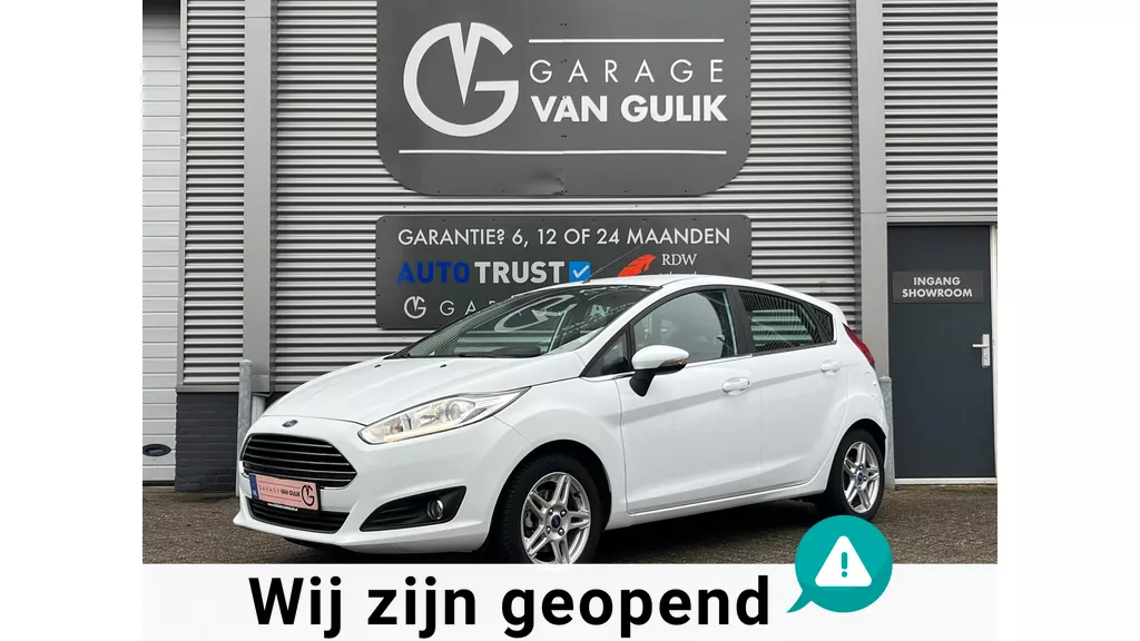 Ford Fiesta 1.0 EcoBoost Titanium 101PK Trekhaak,Navi,Clima,Cruise,Isofix,ElektrRamen+Spiegels,ParkPilot,Bluetooth,Lmv,Led,Usb.