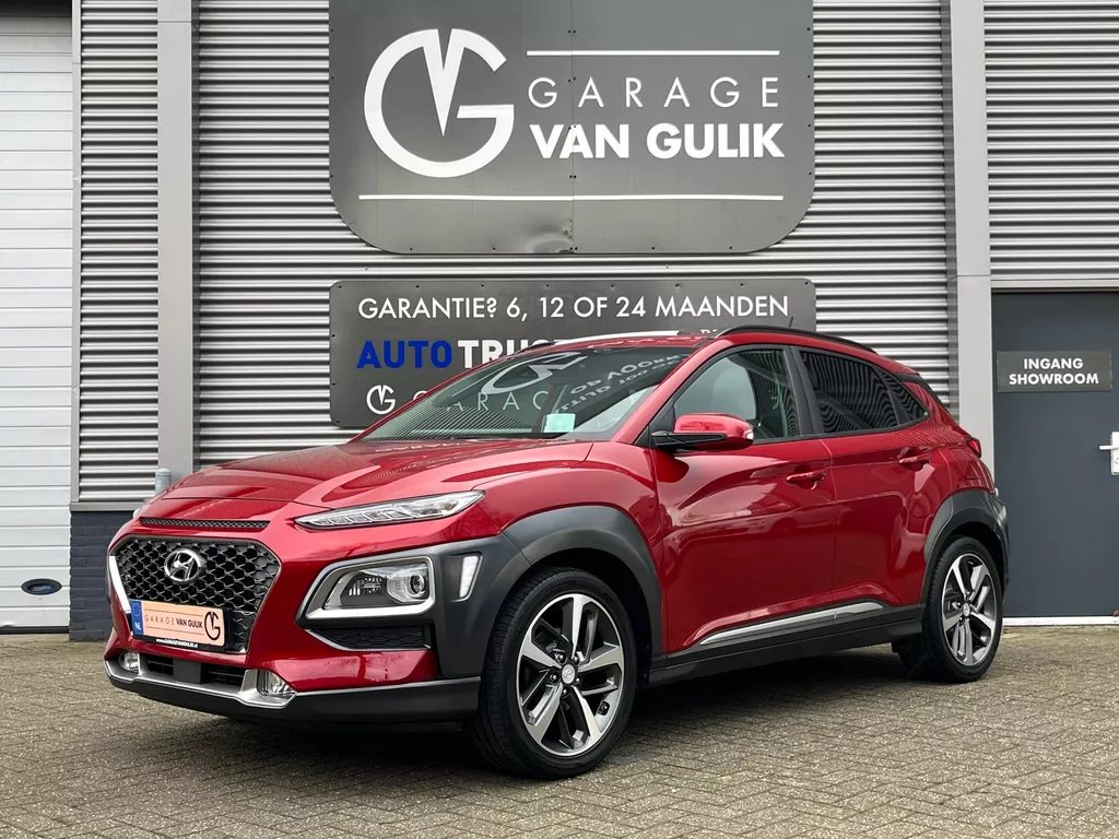 Hyundai Kona 1.0T 120PK Trekhaak,Navi,Clima,Cruise,Isofix,PanoDak,StoelVerkoeling/Verwarming,StuurVerwarming,ElektrRamen+Spiegels.