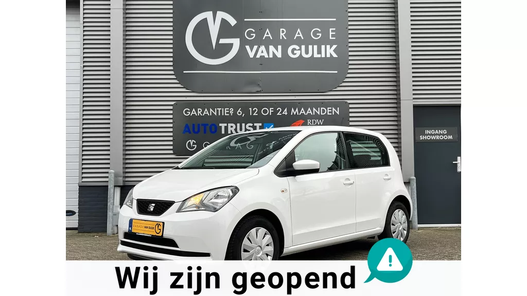 SEAT Mii 1.0 60PK Airco,Isofix,ElektrischeRamen,Radio/Cd-Speler,StoelVerwarming,Usb,StuurBekrachtiging.