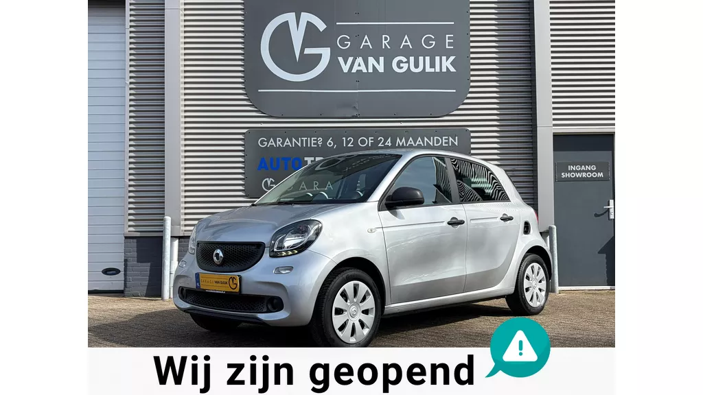 Smart Forfour 1.0 71PK Pure Airco,CruiseControl,Leder,Isofix,Radio/CdSpeler,Start/Stop,Bluetooth,Usb,AutomatischeVerlichting,Elekt