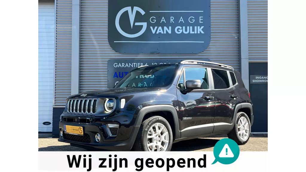 Jeep Renegade 1.3T Limited 150PK Automaat,Navi,Clima,Cruise,Isofix,ElektrRamen+Spiegels,Carplay,Stoel+Stuurverw,KeylessEntry+Go.