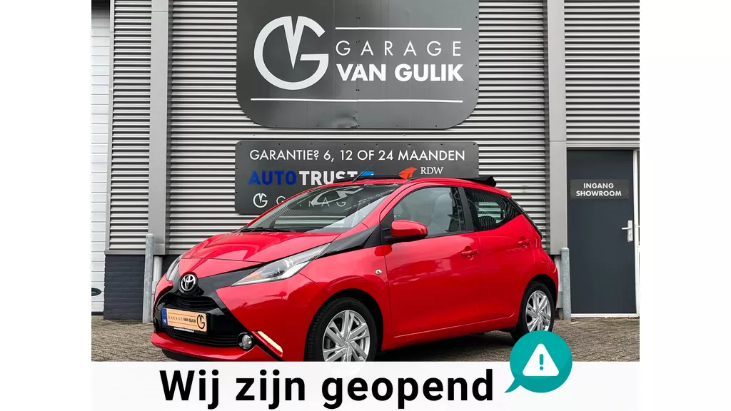 Toyota Aygo 1.0 VVT-i x 69PK Cabrio,Airco,Isofix,ElektrRamen+Spiegels,Camera,Bluetooth,Usb,Lmv,Multi-Stuur,Led,ElektrDak.