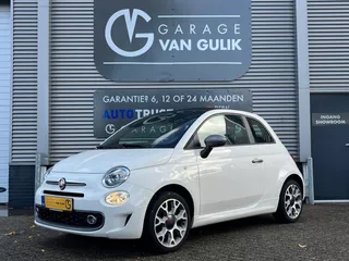 Fiat 500 1.2 Cabrio 69PK Trekhaak,CarPlay,Airco,Cruise,Isofix,ElektrRamen+Spiegels,Pdc,Led,Usb,Lmv,StuurBed,HalfLeder.