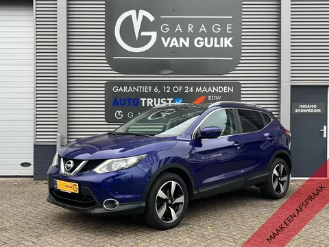 Nissan QASHQAI 1.2 116PK Automaat Clima,Cruise,Navi,Panodak,360Camera,Trekhaak,KeylessGo+Entry,PdcV+A,Isofix,Bleutooth,LaneAssist,Stoelverw.,Start/Stop,Aux/Usb,Eco,