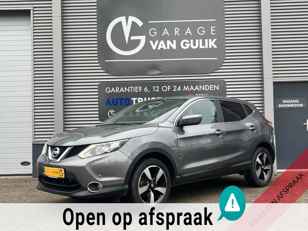 Nissan Qashqai 1.2 116PK Clima,Cruise,Navi,Trekhaak,360Camera,Stoelverw.,Bluetooth,PdcV+A,GetintGlas,Stuurb,Isofix,KeylessGo+Entry