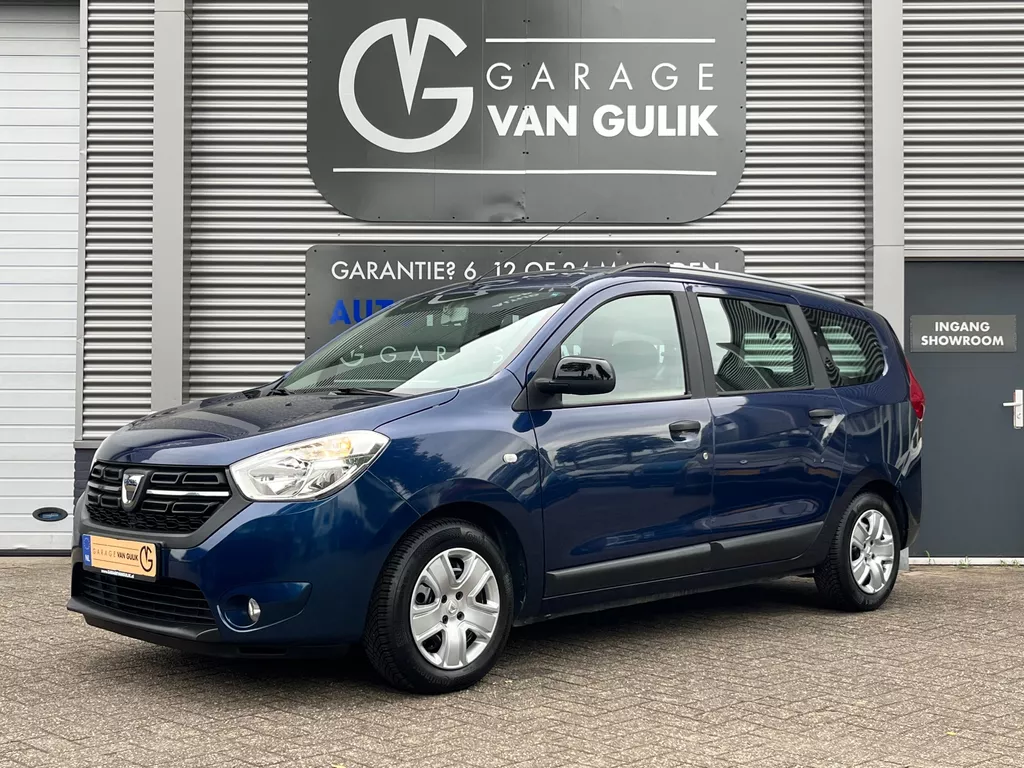 Dacia Lodgy 1.6 SCe 102PK 7personen Airco,CruiseControl,Navi,Isofix,Parkeersensoren,Bluetooth,Usb,ElektrischeRuiten,Dakrail,Stuurb